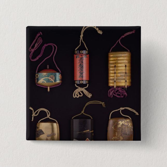 Inro Cases 2 Inch Square Button (Front)