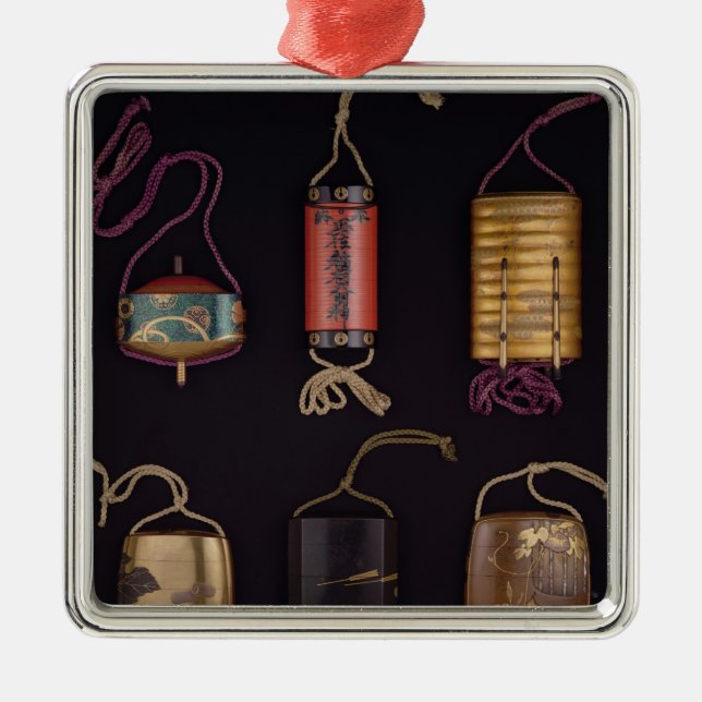 Inro Cases Metal Ornament (Front)