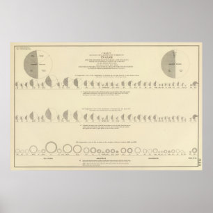 Insane, Statistical US Lithograph 1870 Poster