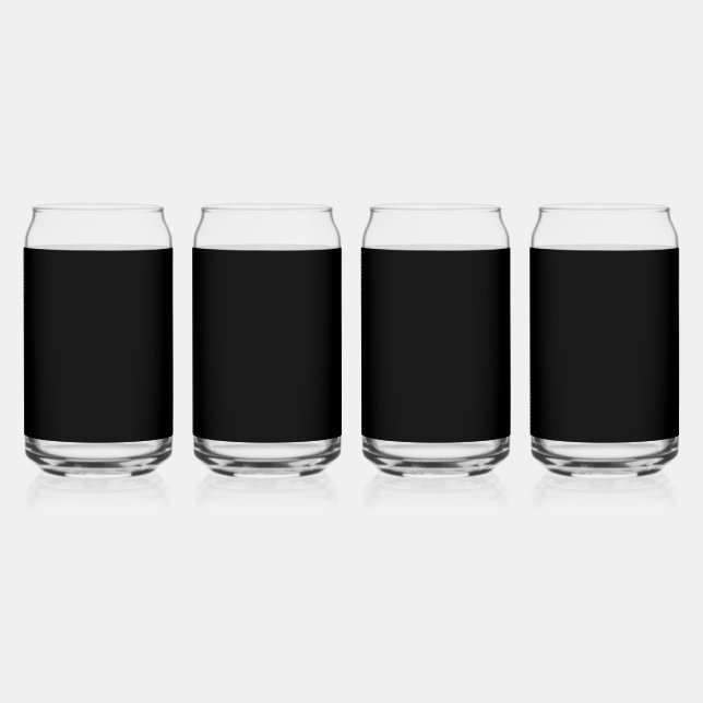 Insanely Black (The Darkest Black) Beer Can Glass (Front)