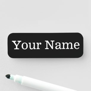 Insanely Black (The Darkest Black) CUSTOMIZABLE Name Tag