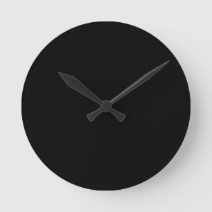 Insanely Black (The Darkest Black) CUSTOMIZABLE Round Clock