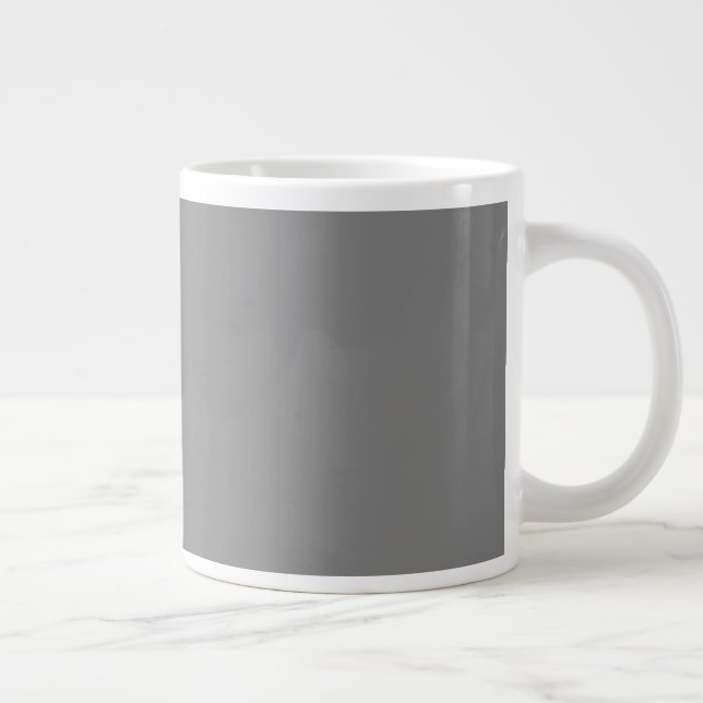 Insanely Grey (The Greyest Grey) CUSTOM Large Coffee Mug (Right)