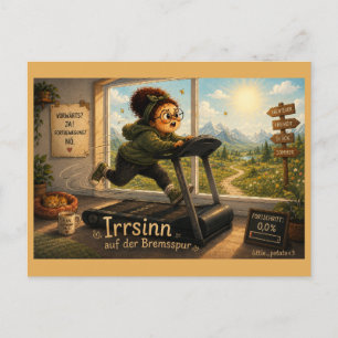 Insanity on the brakes postcard