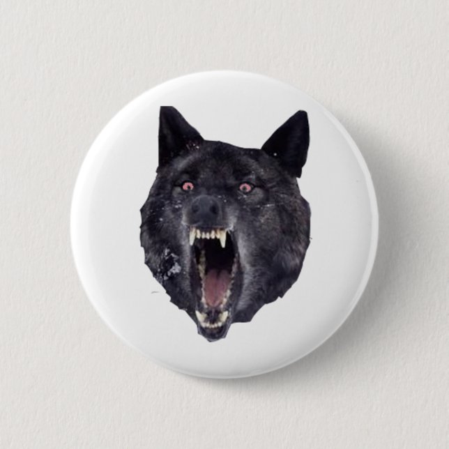 Insanity wolf 2 inch round button (Front)