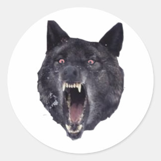 Insanity wolf classic round sticker