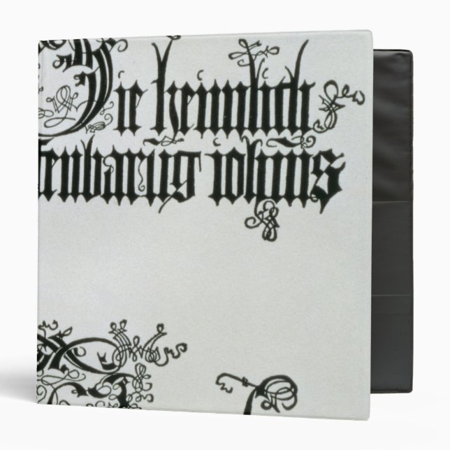 Inscriptions in Gothic script Binder (Front/Inside)