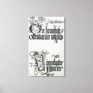 Inscriptions in Gothic script Canvas Print