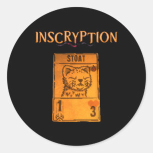 Inscryption Psychological Stoad Card Game Hallowee Classic Round Sticker