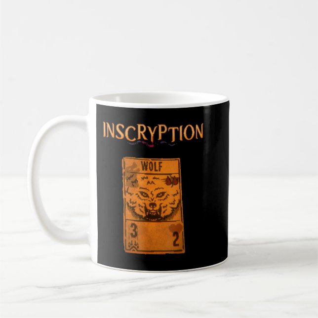 Inscryption Psychological Wolf Card Game Halloween Coffee Mug (Left)