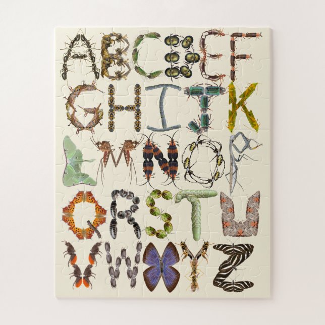 Insect Alphabet - Alphabet Bugs  Jigsaw Puzzle (Vertical)