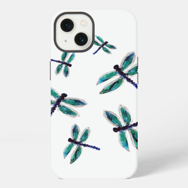 Insect Art Dancing Dragonfly iPhone Case (Back)