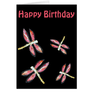 Insect Art Dancing Pink Dragonfly
