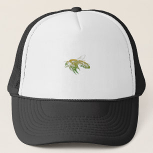 Insect bee beige trucker hat
