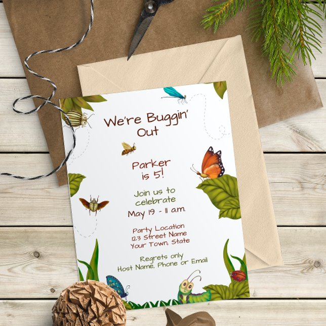 Insect Birthday Invitation (Creator Uploaded)