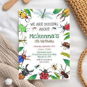 Insect Bug Party Birthday Invitation