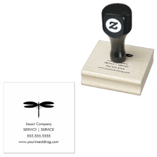 Insect Dragonfly Pest Business Logo Rubber Stamp