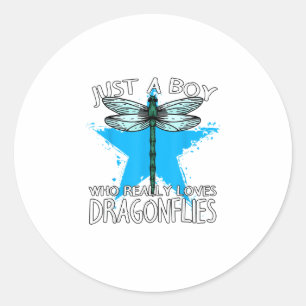 Insect Entomologist Just A Boy Who Really Loves Dr Classic Round Sticker