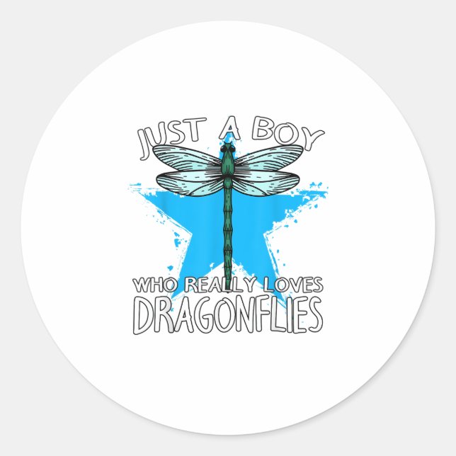 Insect Entomologist Just A Boy Who Really Loves Dr Classic Round Sticker (Front)