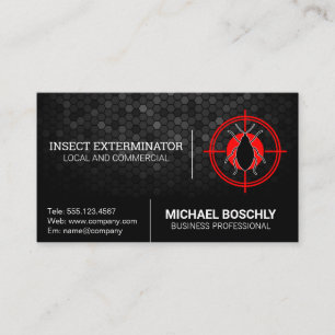 Insect Exterminator Logo   Pest Control Business Card