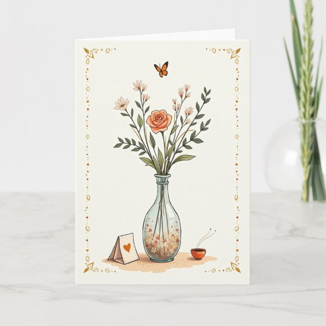 Insect Hover Birthday Card (Front)
