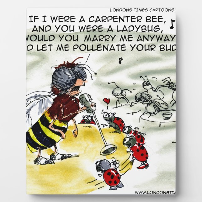 Insect Nightclub Singers Funny Plaque (Front)