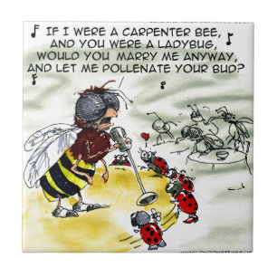 Insect Nightclub Singers Funny Tile
