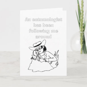 insect scientist missing you card