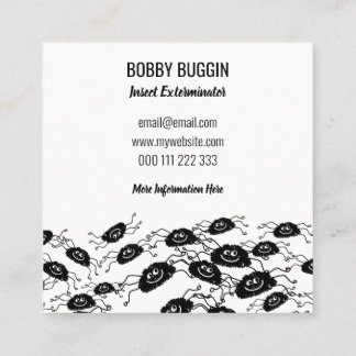 Insect Spider Bug Control Exterminator Template Square Business Card