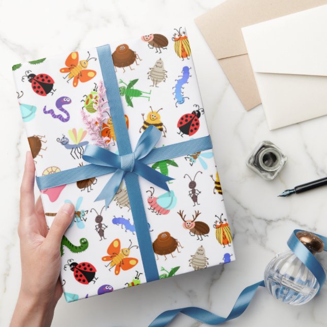 Insect Wrapping Paper, Kids Bug Birthday Gift Wrap (Gifting)
