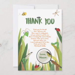 Insectes de carte d'insertion d'anniversaire de
