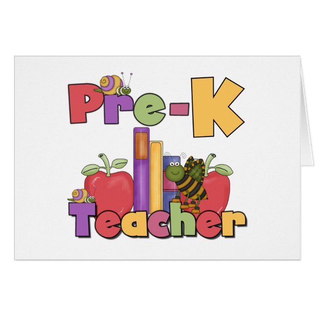 Insectes et professeur de Pre-K de pommes (Devant horizontal)