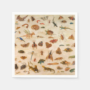 Insects, Amphibians and Shells by Jan van Kessel Napkin