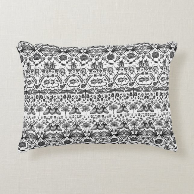 Insects and Bugs Accent Pillow (Front)