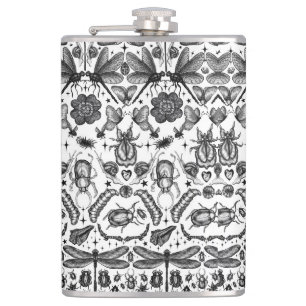 Insects and Bugs Hip Flask