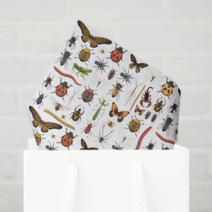 Insects Decoupage Paper, Bugs Birthday Tissue Paper