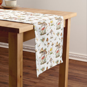 Insects & Mushroom Baby Shower Short Table Runner