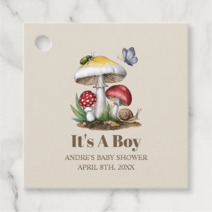 Insects Mushroom Woodland Nature Baby Shower Favour Tags