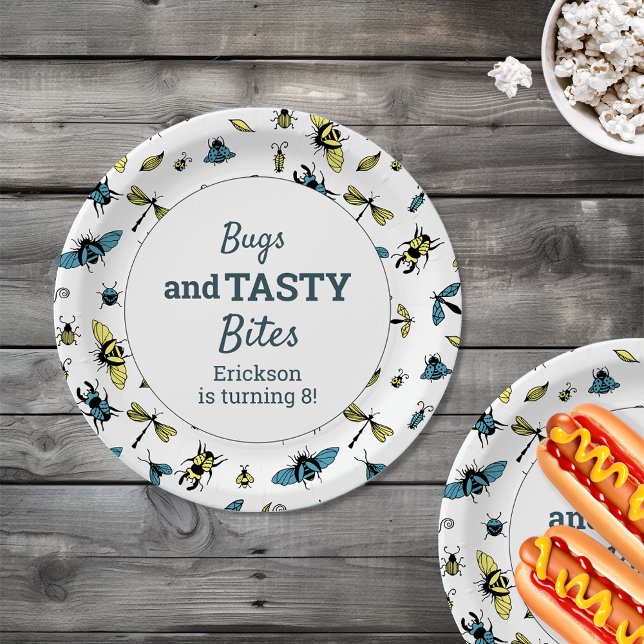 Insects Outdoor Birthday Party | White Paper Plate (Creator Uploaded)