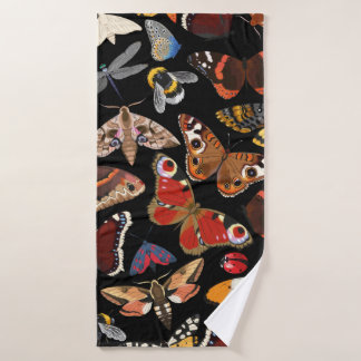 Insects seamless pattern bath towel