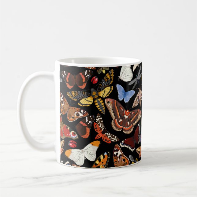 Insects seamless pattern coffee mug (Left)