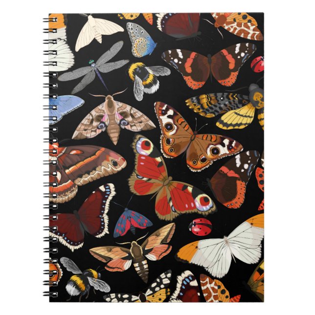 Insects seamless pattern notebook (Front)