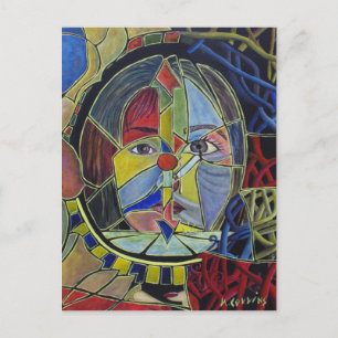 Insecure Vanity Abstract Art Postcard