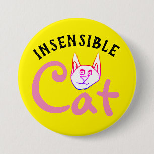 insensible cat 3 inch round button