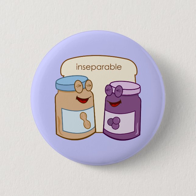 Inseparable 2 Inch Round Button (Front)
