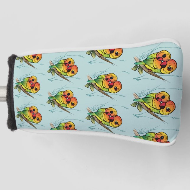 Inseparable Parrots Golf Head Cover (Front)