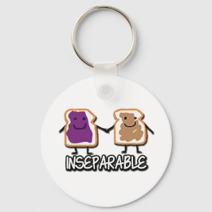 Inseparable Peanut Butter and Jelly Keychain
