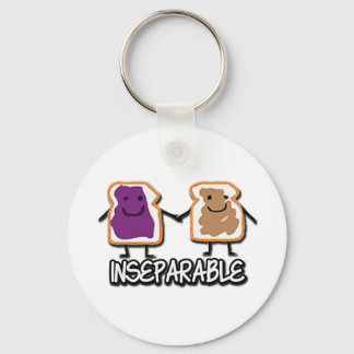 Inseparable Peanut Butter and Jelly Keychain
