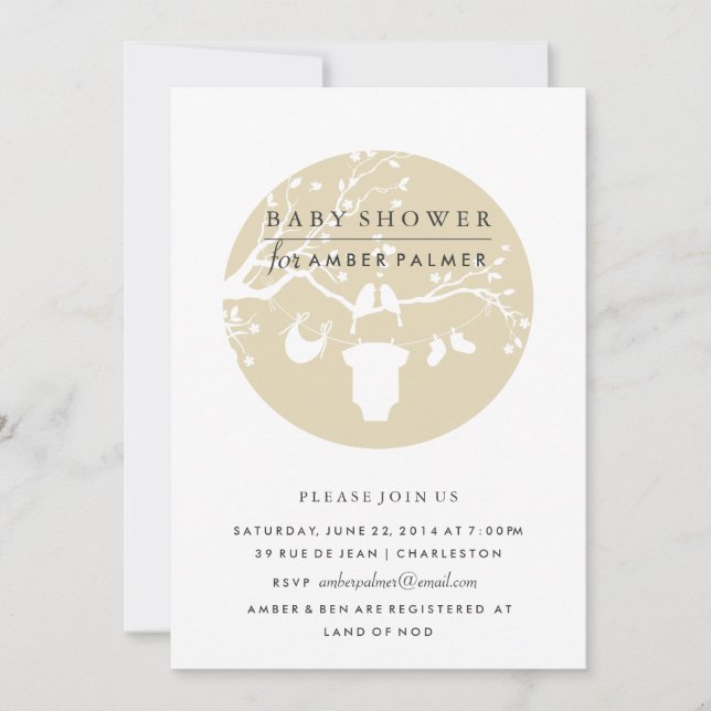 Inséparables Baby shower Invitation (Devant)