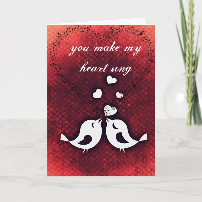 Inséparables de la carte de Saint-Valentin (Devant)